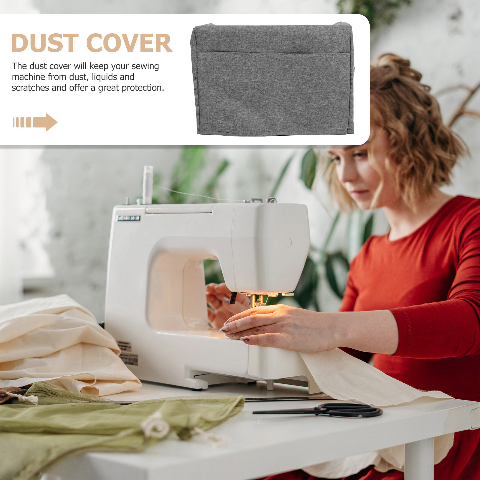 Sewing Machine Fabric - Universal Sewing Machine Cover with Storage