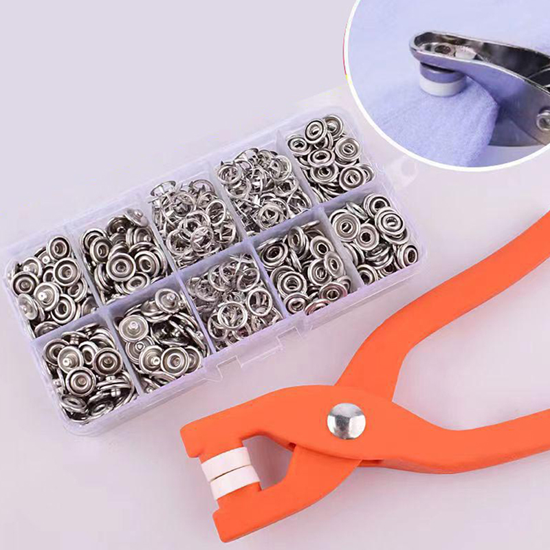 Snap Button Plier - 50/100PCS Metal Sewing Button Tool Five-Claw
