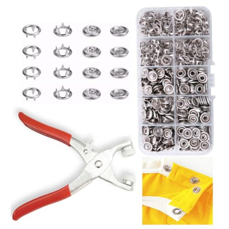 Snap Button Plier - 100 Sets Metal Snaps Buttons with