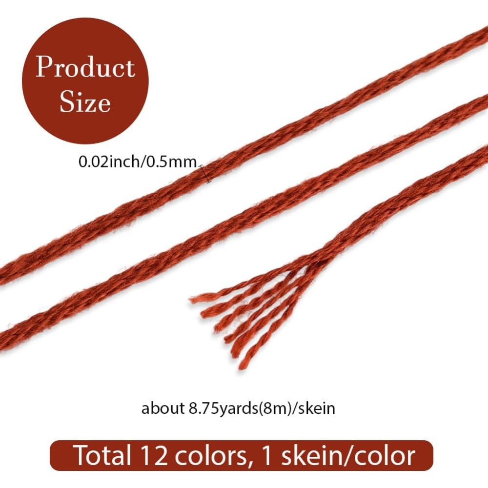 12 Skeins 6 Strands Hand Varie - مراجعة Embroidery Floss Thread وسعره