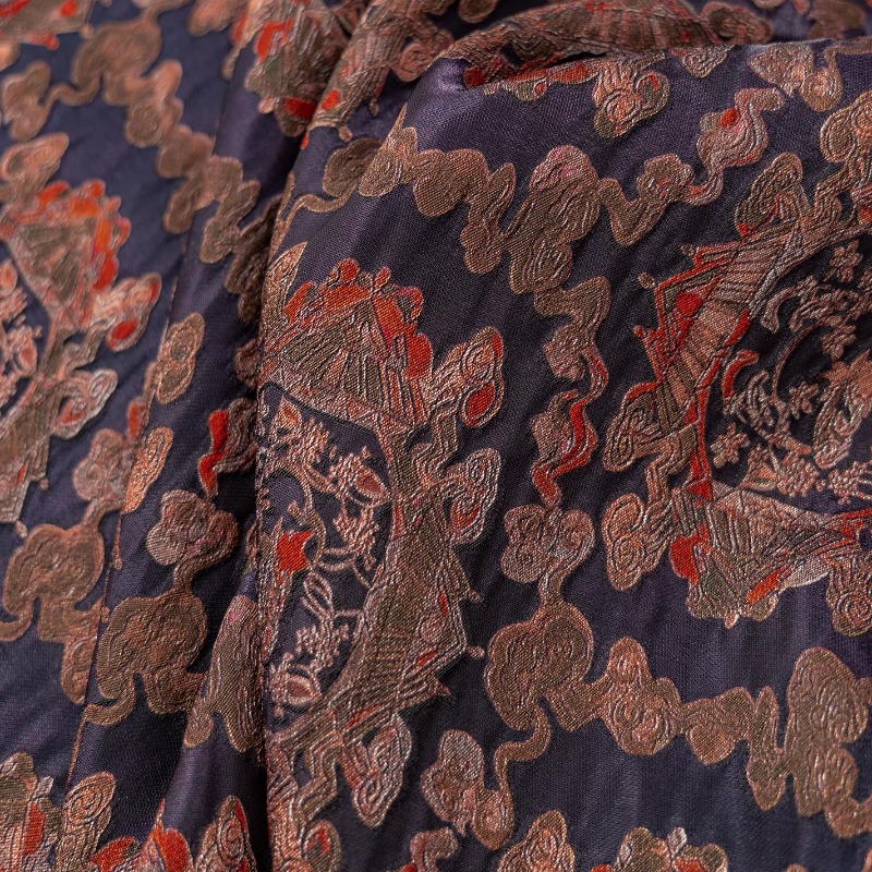 Purple Red Rayon Floral Jacqua - مراجعة Sewing Fabric وسعره