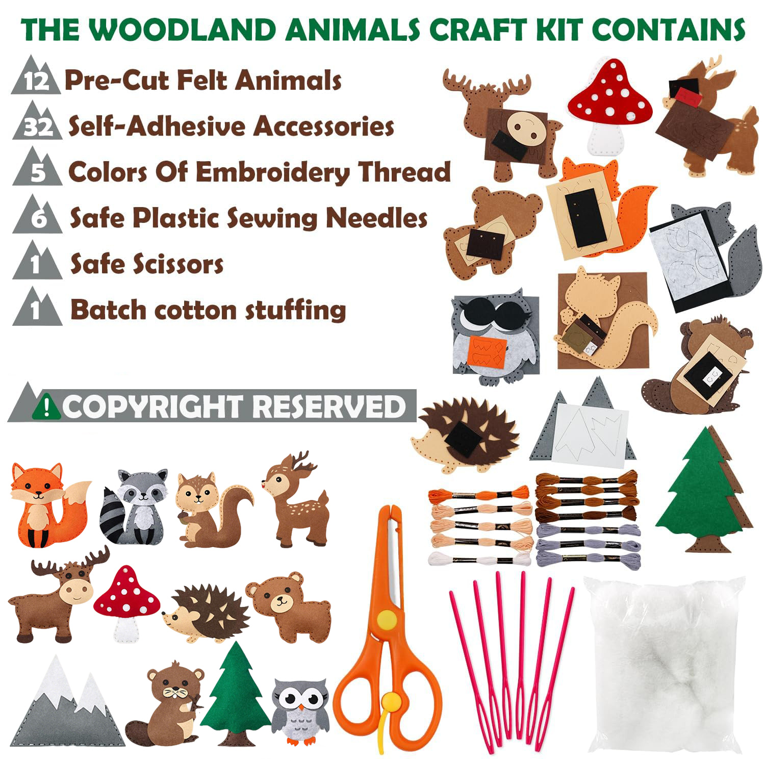 Sewing Kit for Kids Woodland A - مراجعة Textile Sewing Kit وسعره