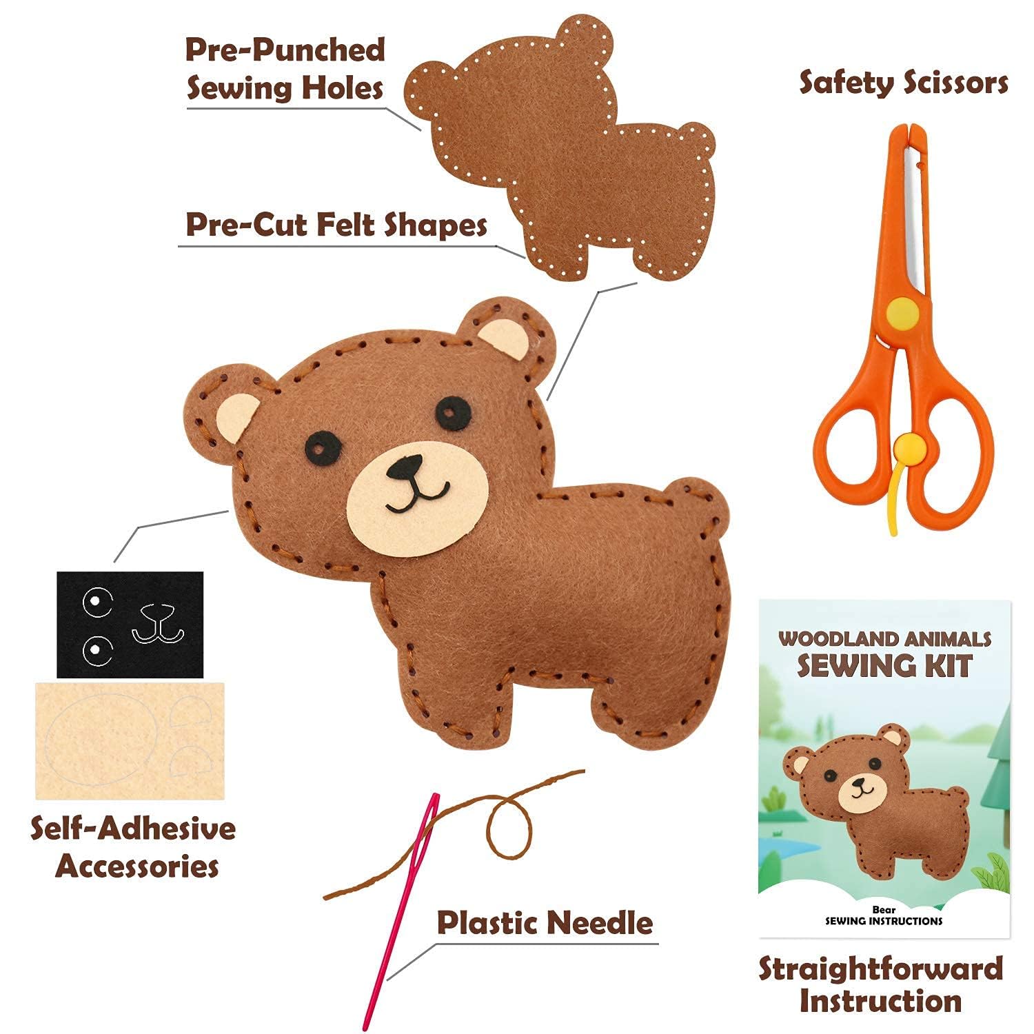 Sewing Kit for Kids Woodland A - مراجعة Textile Sewing Kit وسعره