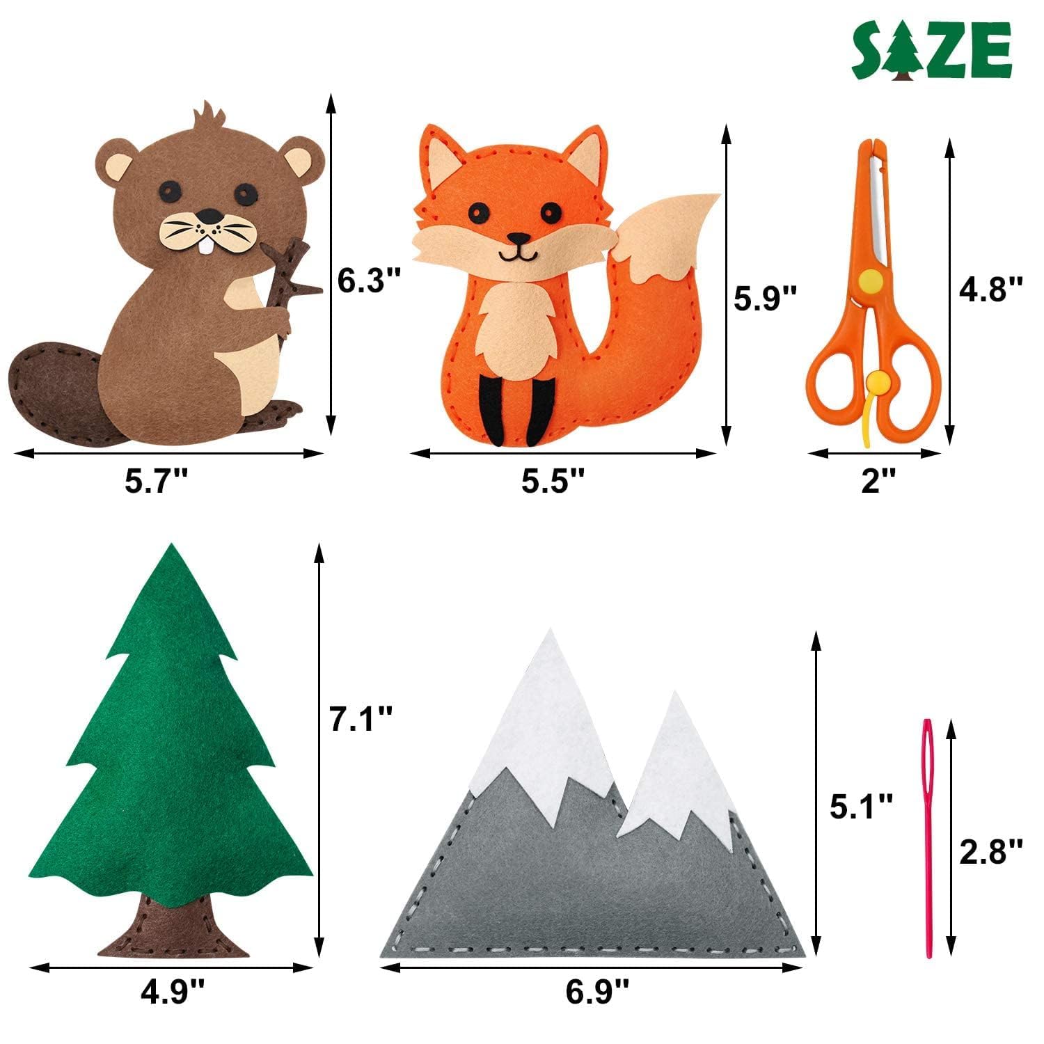 Sewing Kit for Kids Woodland A - مراجعة Textile Sewing Kit وسعره