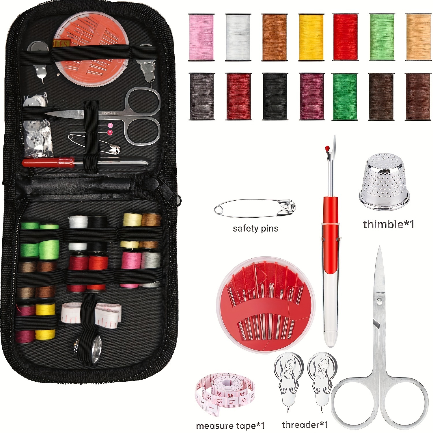 67/128pcs Sewing Kit With Sewi - مراجعة Sewing Thread Production وسعره