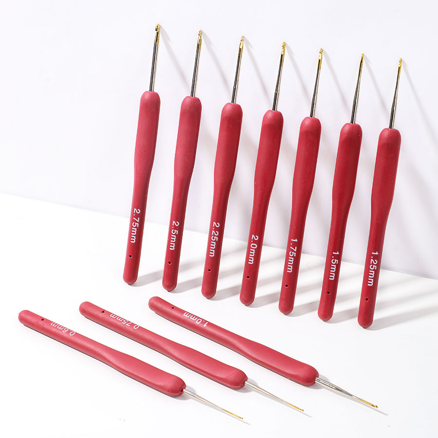 10pcs Red Crochet Set Kit Sili - مراجعة Textile Sewing Kit وسعره
