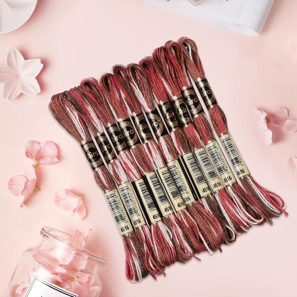 10 Skeins 6 Strands Red Embroi - مراجعة Embroidery Floss Thread وسعره