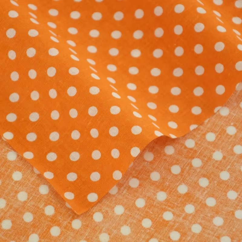 50X150CM White Orange Polka Do - مراجعة Sewing And Textile وسعره