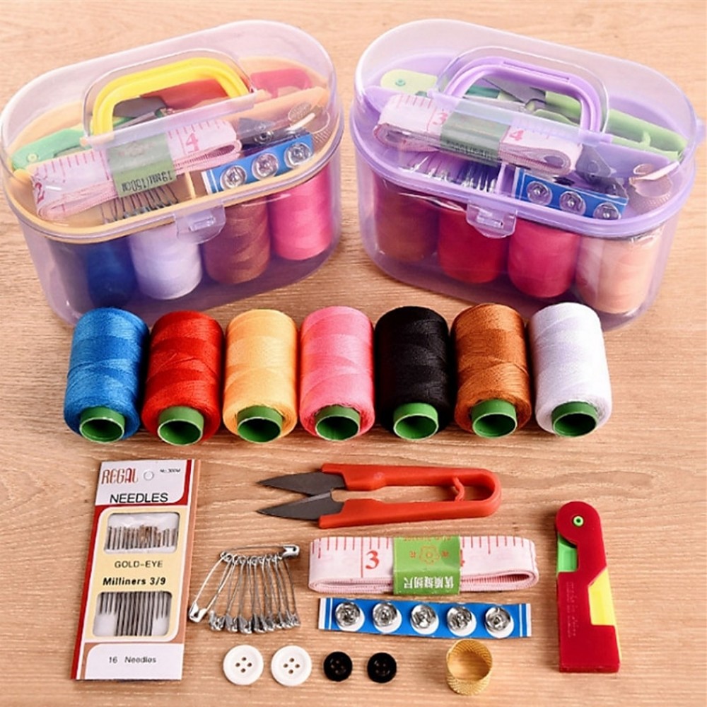 1Set Large Sewing Box Set Hous - مراجعة Textile Sewing Kit وسعره