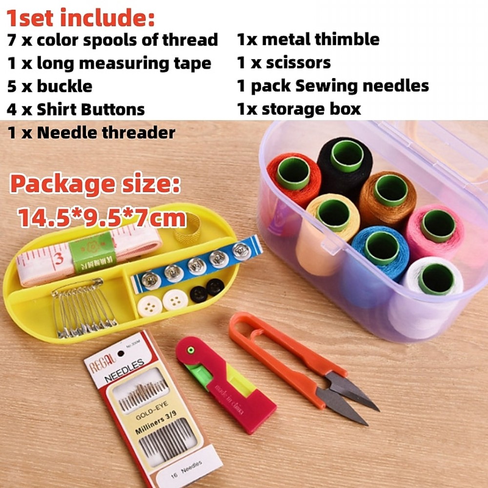 1Set Large Sewing Box Set Hous - مراجعة Textile Sewing Kit وسعره