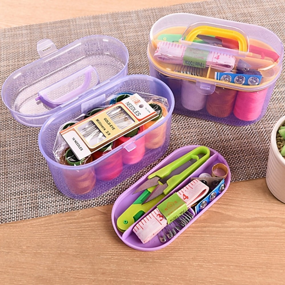1Set Large Sewing Box Set Hous - مراجعة Textile Sewing Kit وسعره