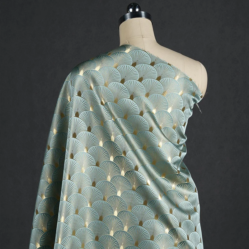 Ginkgo Leaf Fan Shaped Jacquar - مراجعة Sewing Fabric وسعره