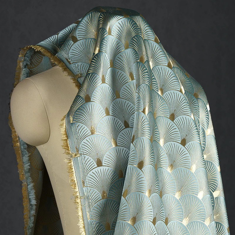 Ginkgo Leaf Fan Shaped Jacquar - مراجعة Sewing Fabric وسعره