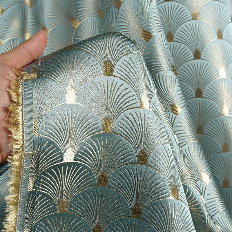 Ginkgo Leaf Fan Shaped Jacquar - مراجعة Sewing Fabric وسعره