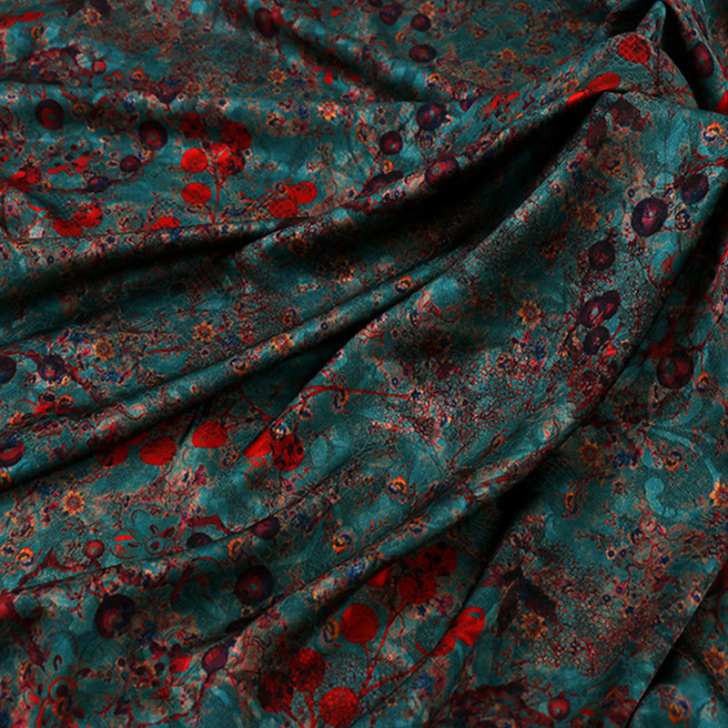 1m Floral Printed Fabric Imita - مراجعة Sewing Fabric وسعره
