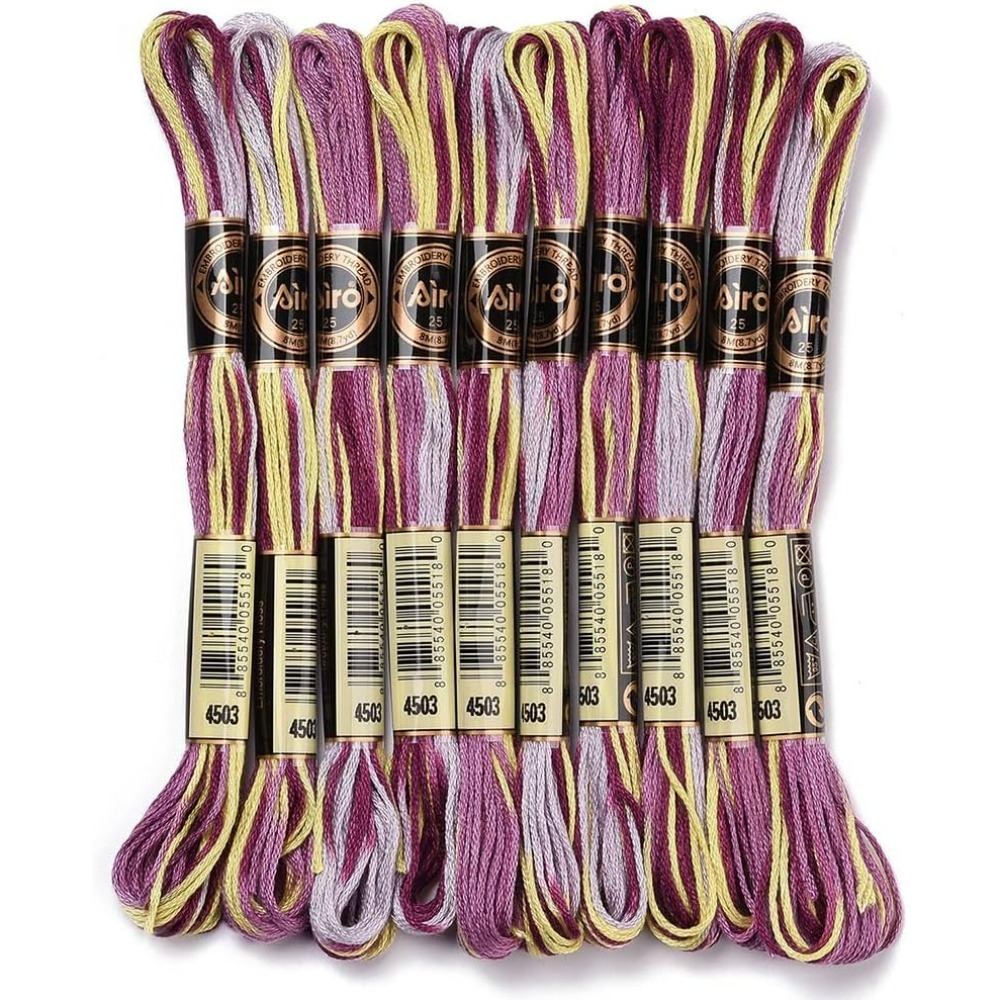 6 Strands Purple Variegated Em - مراجعة Embroidery Floss Thread وسعره