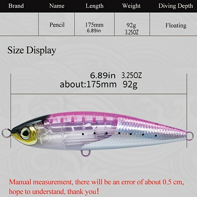 17.5CM 92G Floating Pencil Lur - مراجعة Sewing Gt وسعره