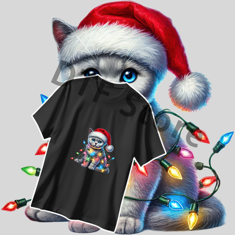 Christmas Camouflage Lamp Cat  - مراجعة Iron On Patch وسعره