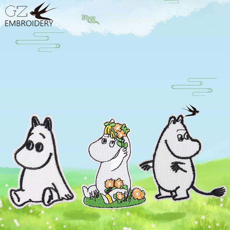 Moomin Cute Cartoon Embroidere - مراجعة Iron On Patch وسعره
