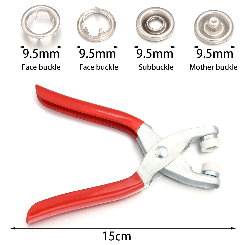 50sets 7.5/9.5/11mm Stainless  - مراجعة Snap Button Plier وسعره