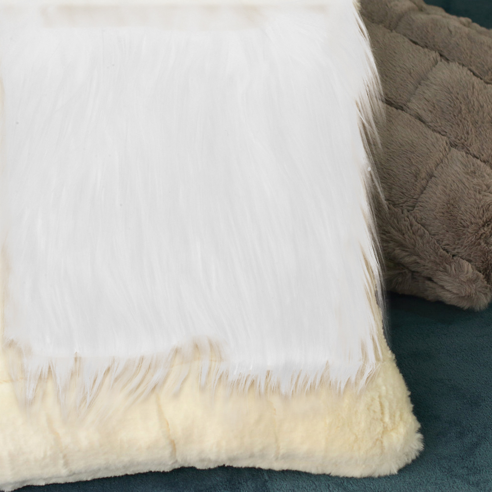 2Pcs Long Pile Synthetic Squar - مراجعة Sewing And Textile وسعره