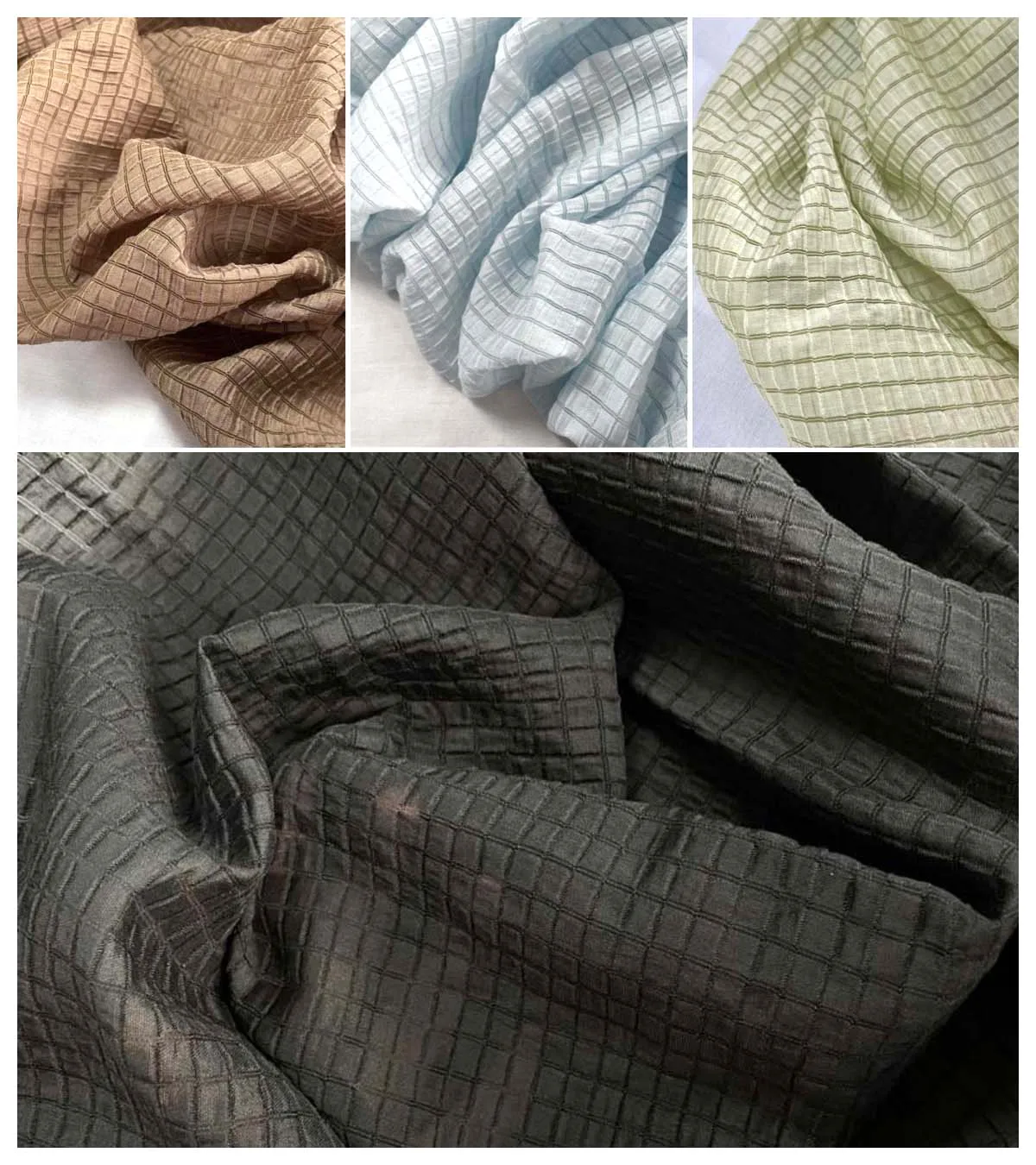 Cream Yellow Checkered Fabric  - مراجعة Is Sewing A Textile Craft وسعره