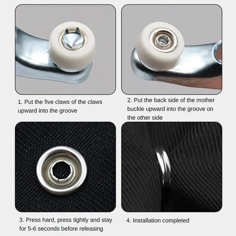 Five-prong Button Installation - مراجعة Snap Button Plier وسعره