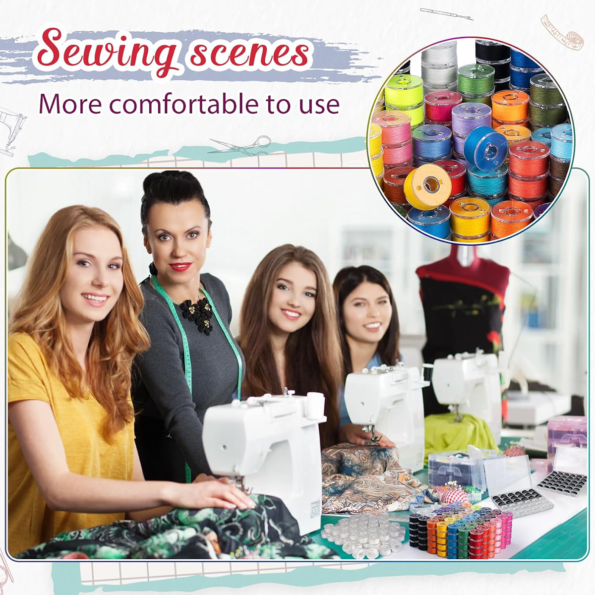 20Pcs Bobbins and Sewing Threa - مراجعة Textile Sewing Kit وسعره