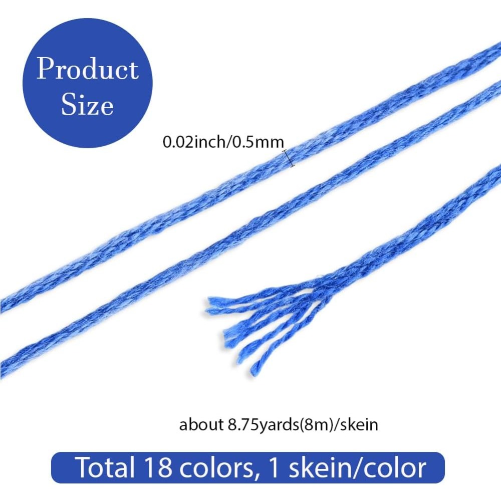18 Skeins 6 Strands Colorful V - مراجعة Embroidery Floss Thread وسعره