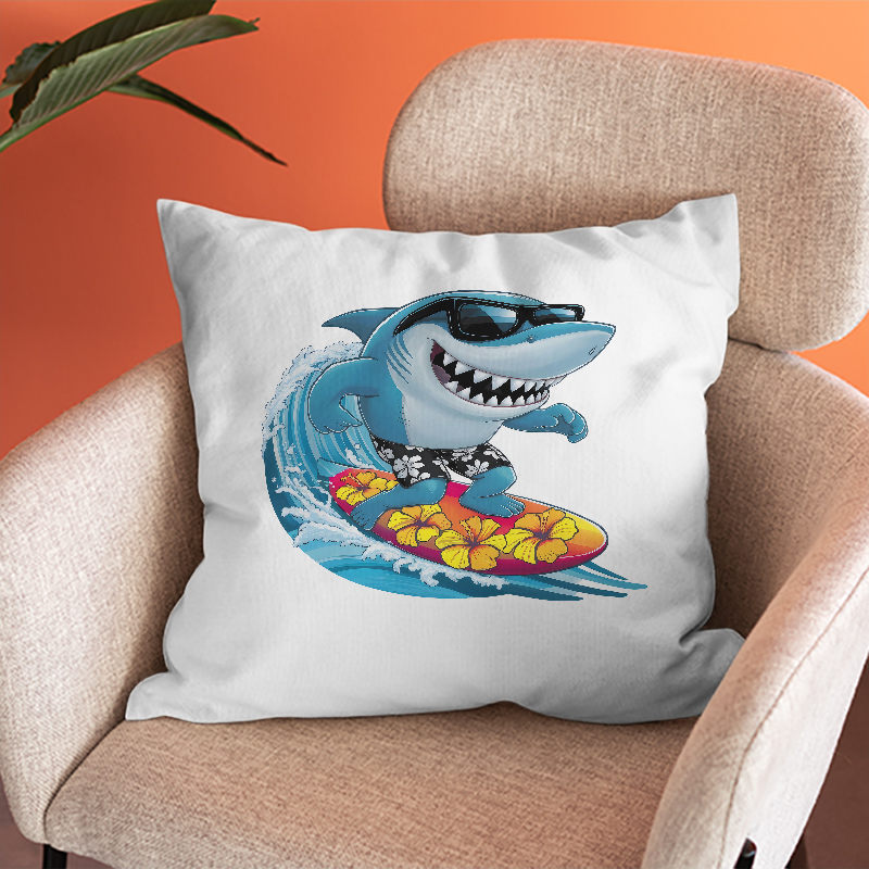 Interesting sharks surfing Iro - مراجعة Iron On Patch وسعره