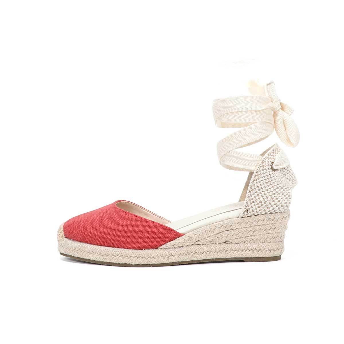Women Wedge Espadrilles Lace U - مراجعة Sewing Fabric وسعره