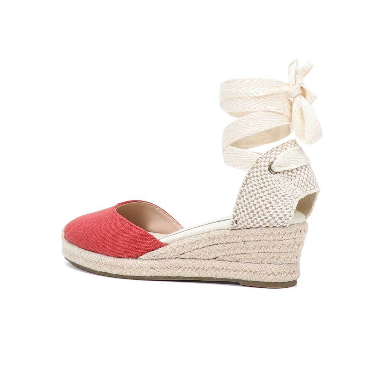 Women Wedge Espadrilles Lace U - مراجعة Sewing Fabric وسعره