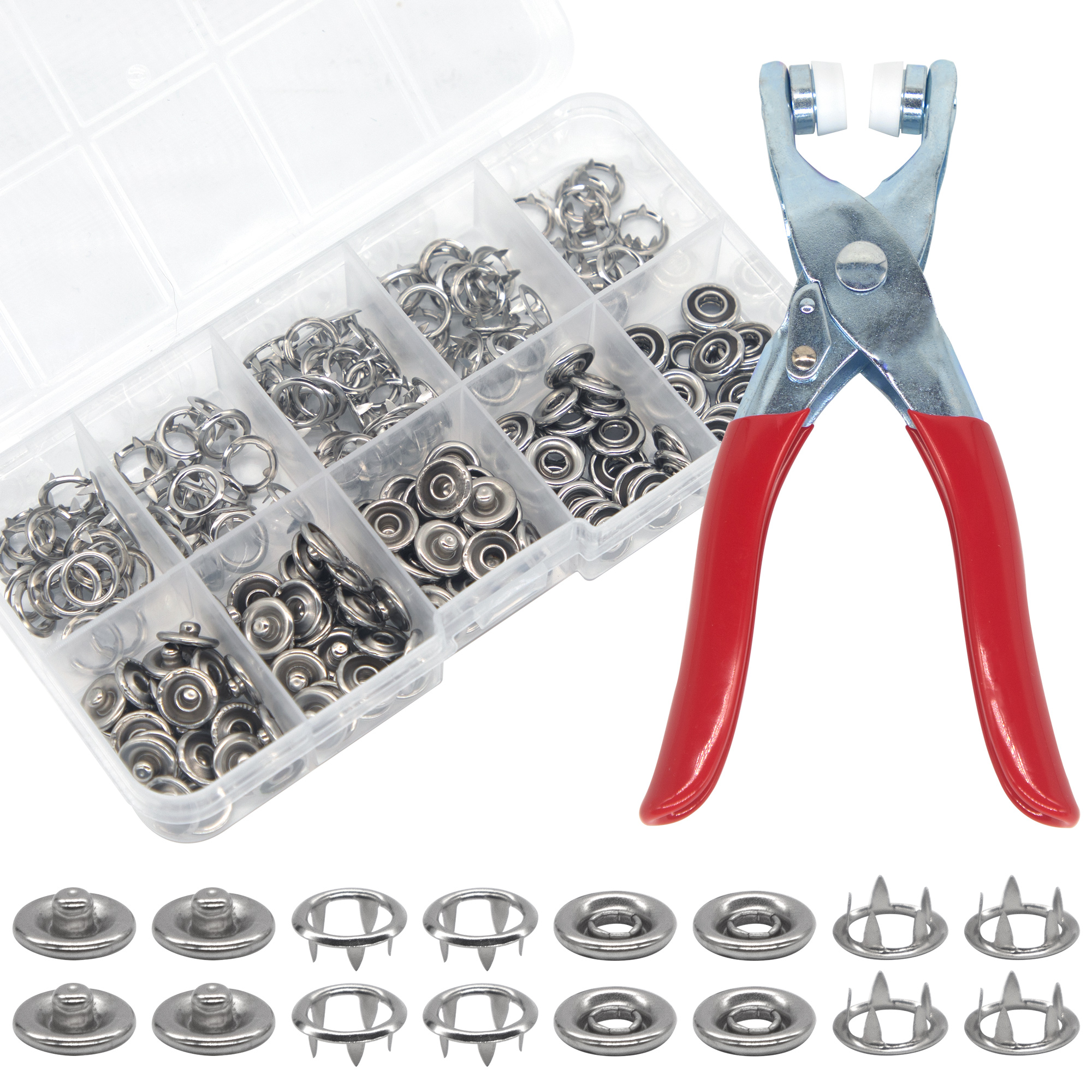 50 Sets Snap Fasteners Kit Too - مراجعة Snap Button Plier وسعره