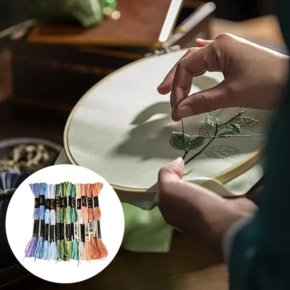 12 Skeins 105 Yards Cross Stit - مراجعة Embroidery Floss Thread وسعره
