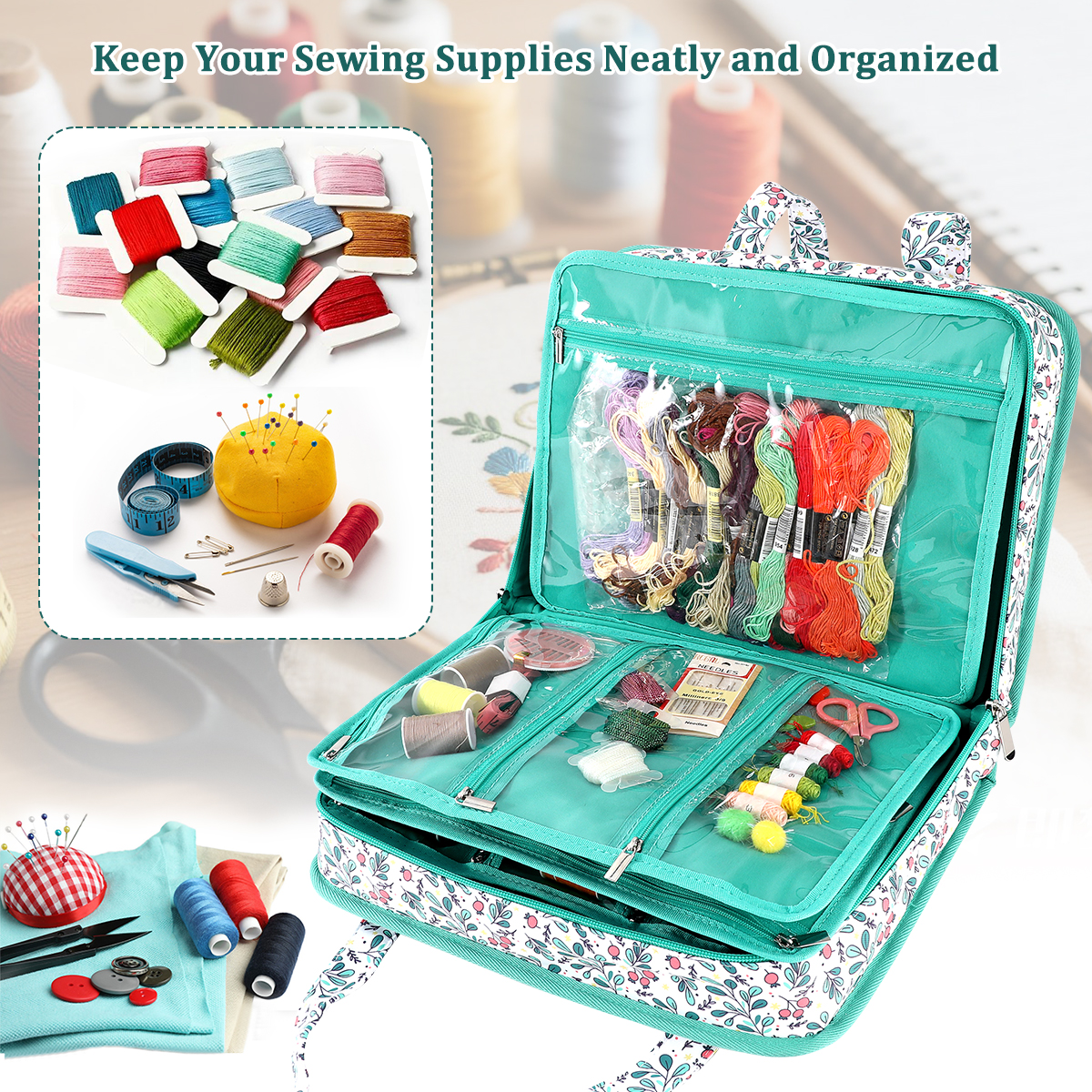 Embroidery Tools Kit Storage B - مراجعة Textile Sewing Kit وسعره