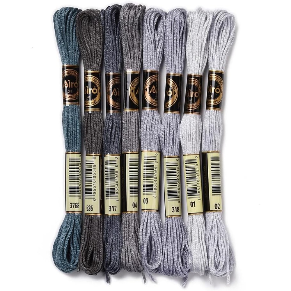 8 Skeins 70 Yards Grey Friends - مراجعة Embroidery Floss Thread وسعره