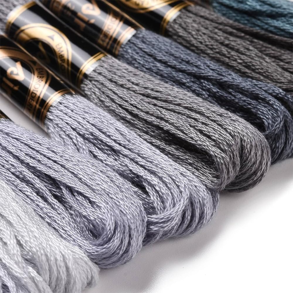 8 Skeins 70 Yards Grey Friends - مراجعة Embroidery Floss Thread وسعره