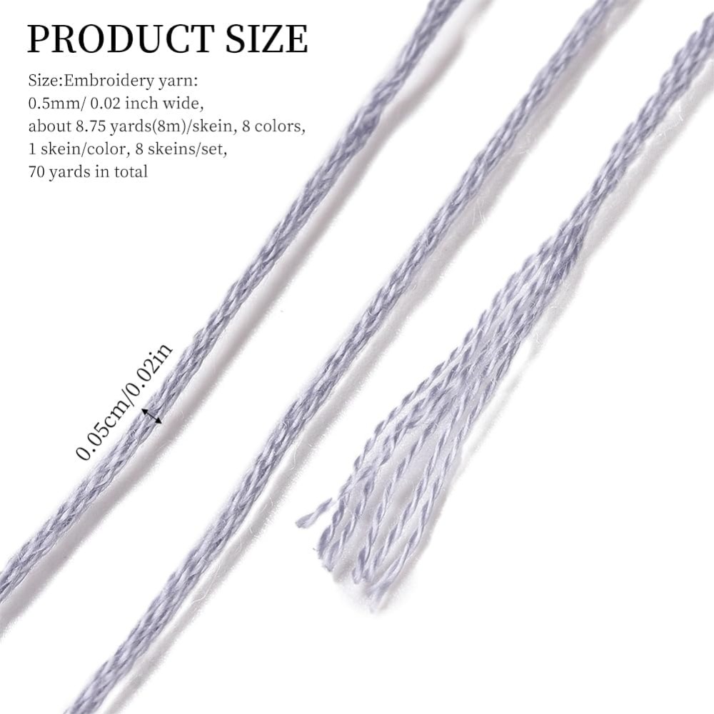 8 Skeins 70 Yards Grey Friends - مراجعة Embroidery Floss Thread وسعره