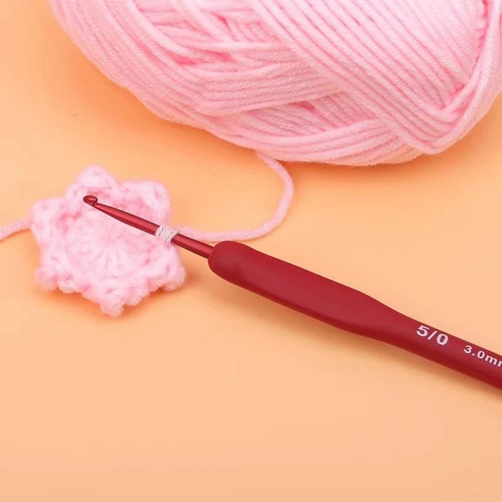 9/33pcs Red Crochet Hook set,  - مراجعة Textile Sewing Kit وسعره