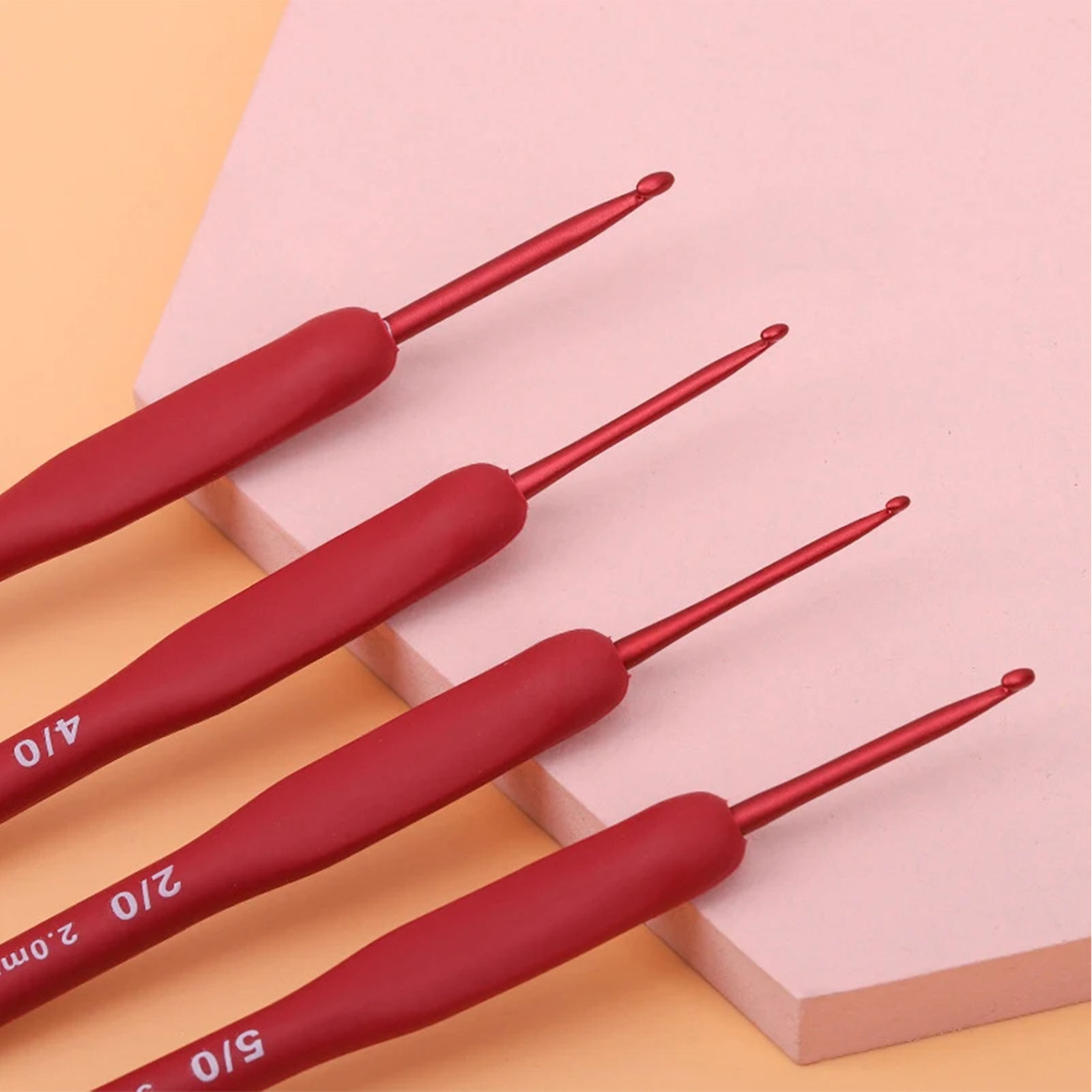 9/33pcs Red Crochet Hook set,  - مراجعة Textile Sewing Kit وسعره