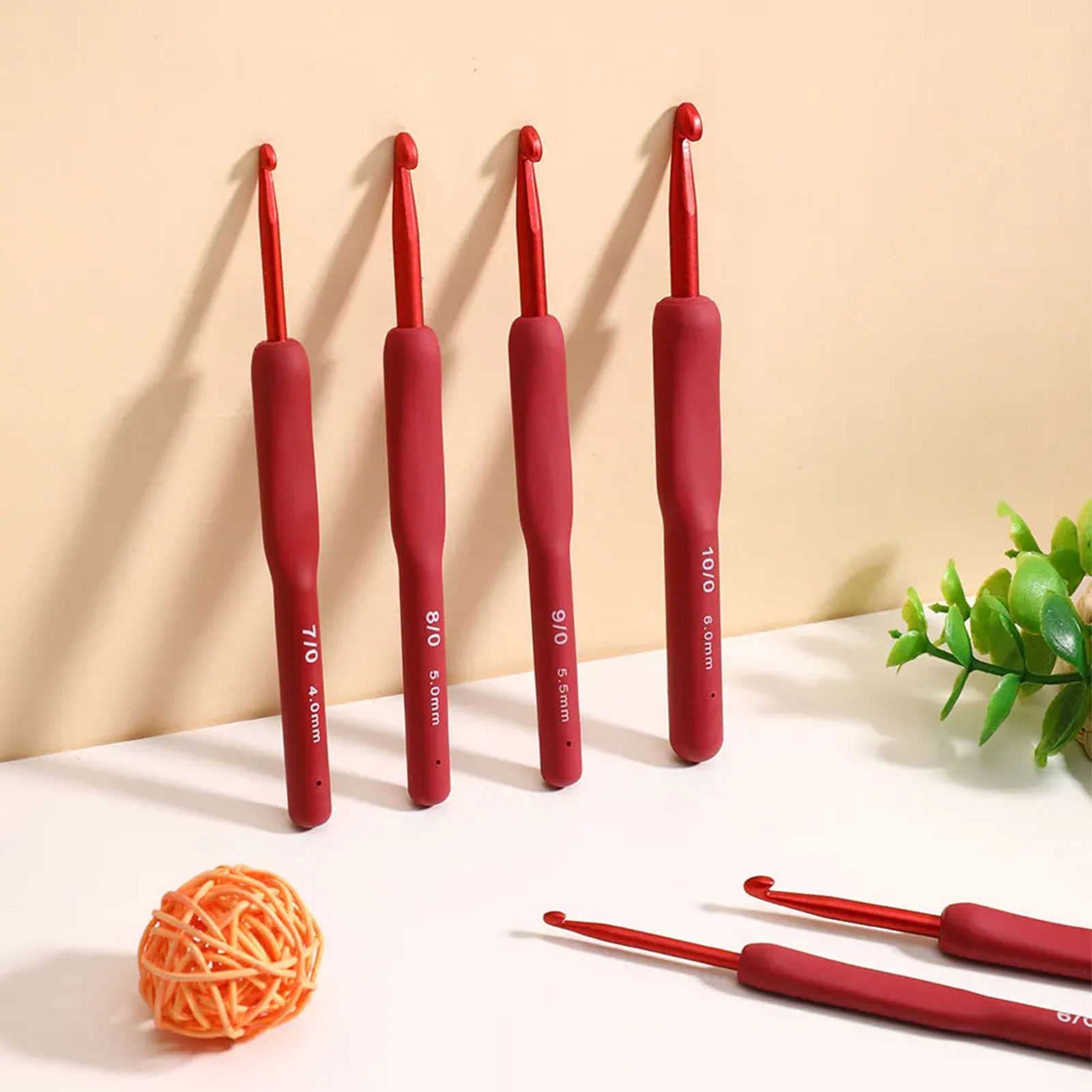 9/33pcs Red Crochet Hook set,  - مراجعة Textile Sewing Kit وسعره