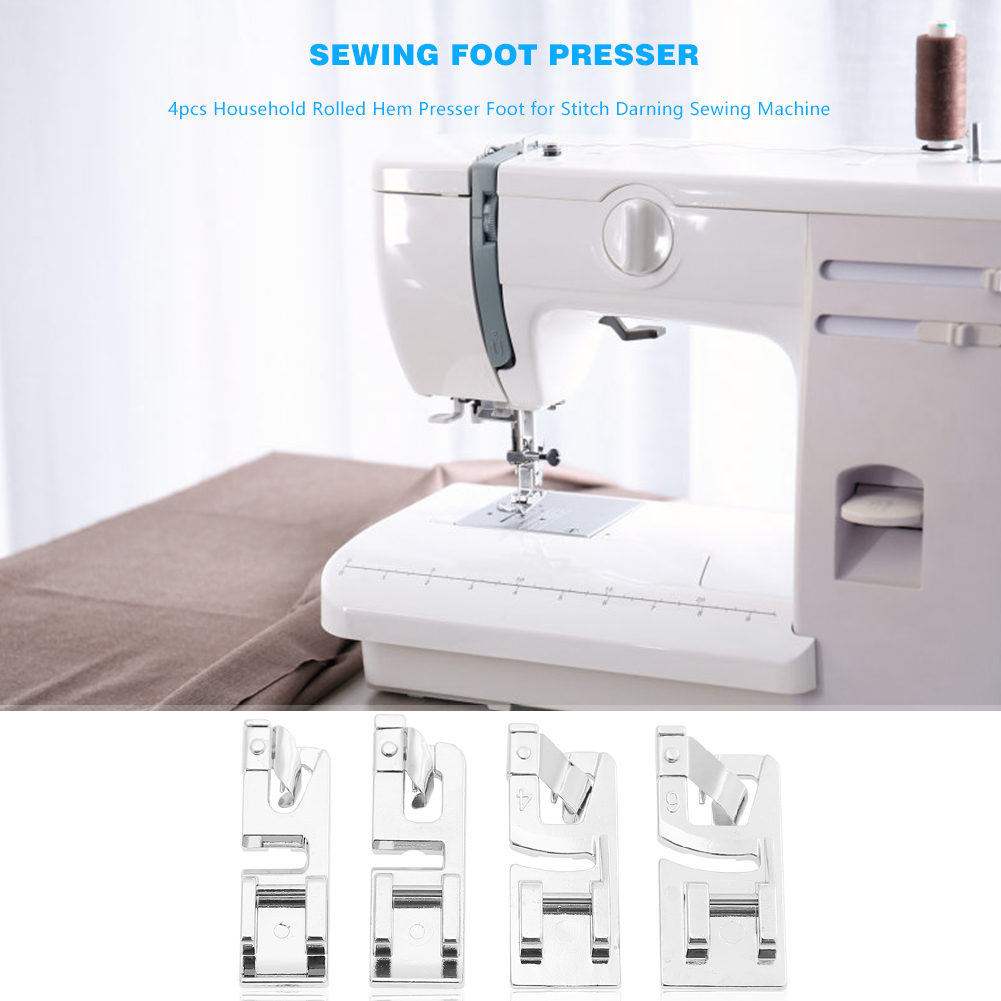 4pcs Sewing Machine Rolled Hem - مراجعة Rolled Hem Foot وسعره