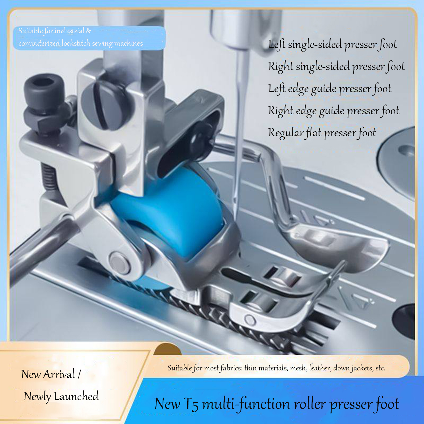T5 3-Roller Left-Right Edge Gu - مراجعة Rolled Hem Foot وسعره