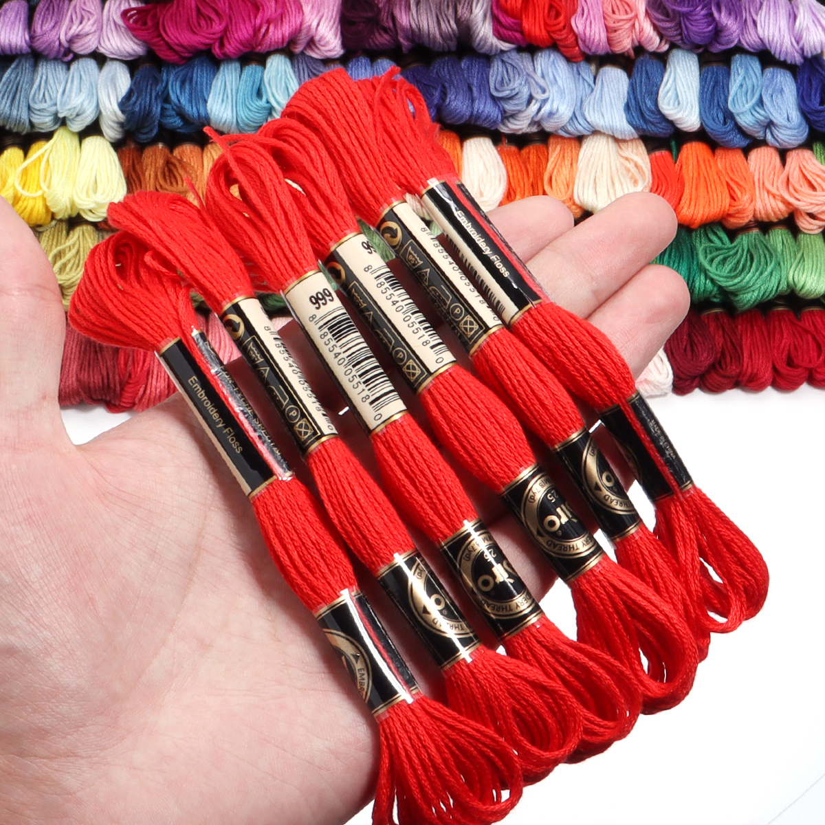 6Pcs/Lot Multicolor Polyester  - مراجعة Embroidery Floss Thread وسعره