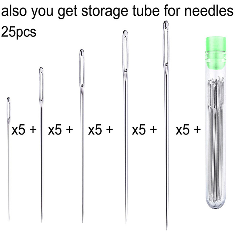 25Pcs Large Eye Stitching Need - مراجعة Leather Needle Heavy وسعره