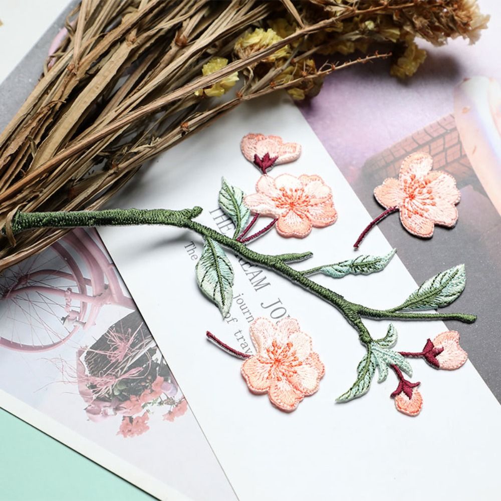 Iron on Begonia Flower Embroid - مراجعة Iron On Patch وسعره