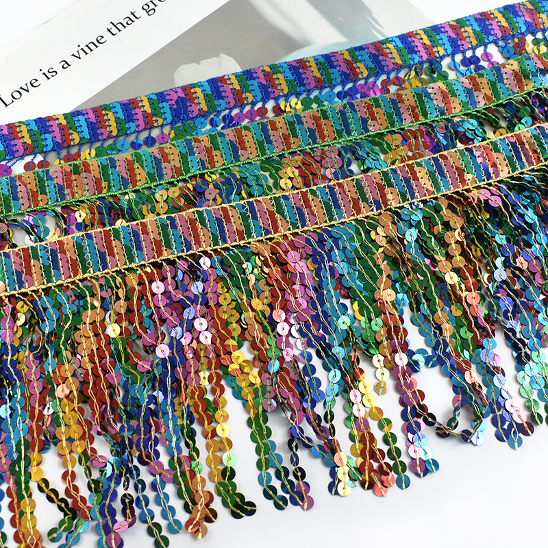 5/10Yards Sequin Fringe Tassel - مراجعة Textile And Sewing Supply وسعره