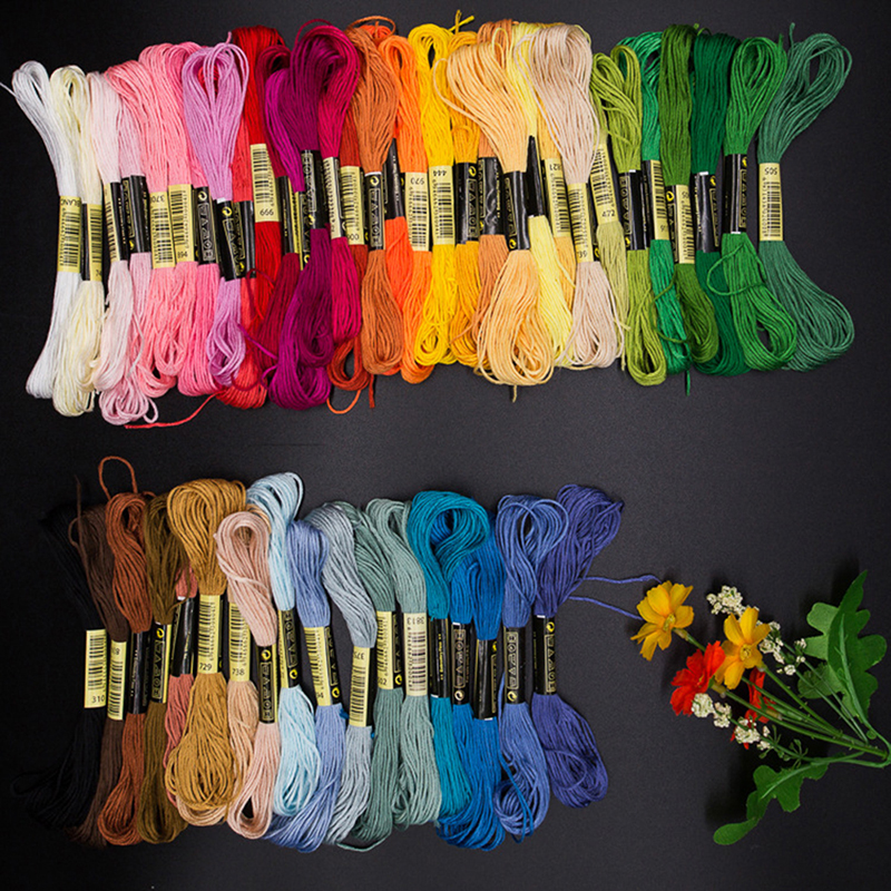 C 24/100/50 Multicolor Cross   - مراجعة Embroidery Floss Thread وسعره