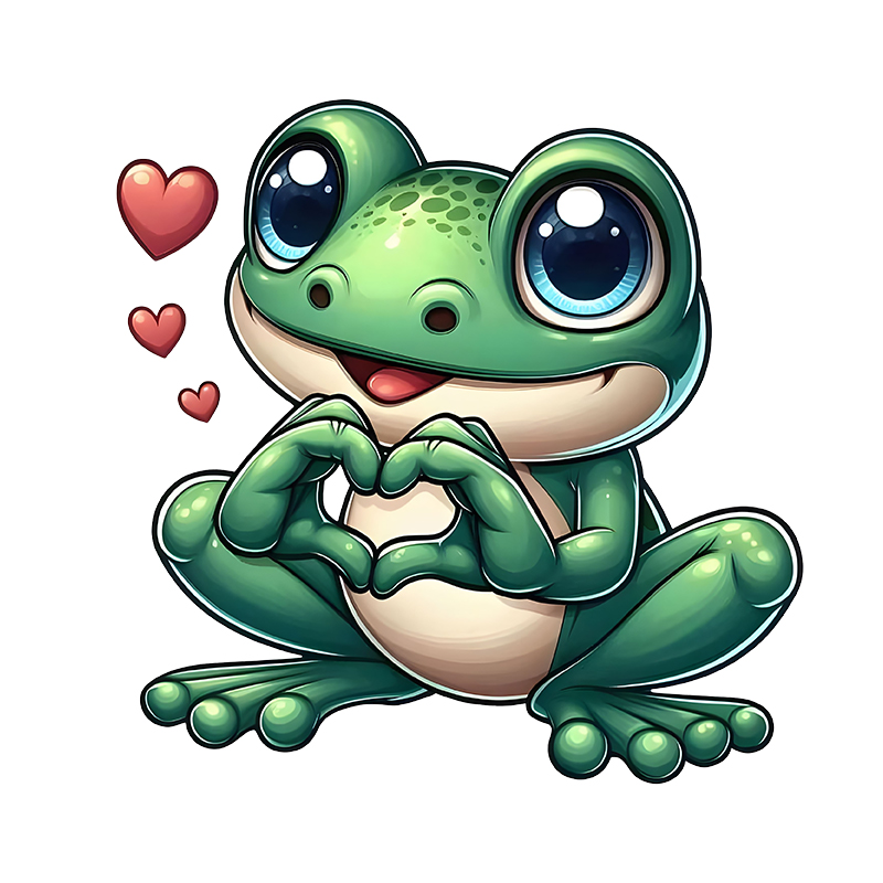 A cute cartoon frog Iron on Tr - مراجعة Iron On Patch وسعره