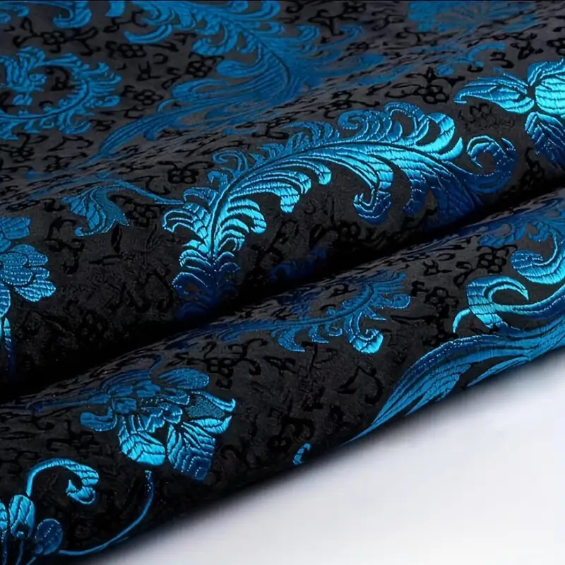 3D Blue Phoenix Tail Brocade F - مراجعة Sewing Fabric وسعره